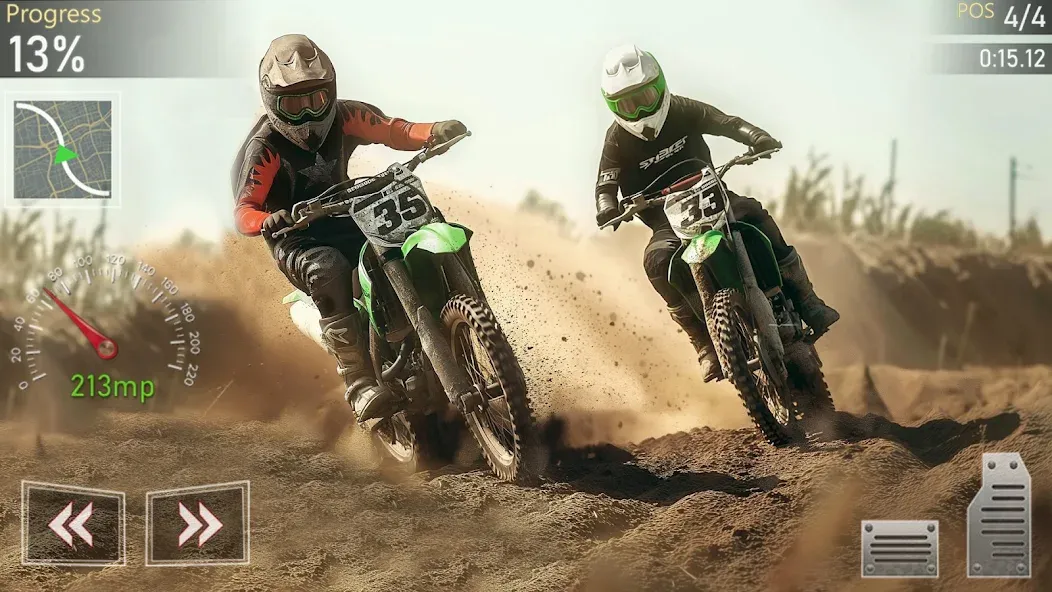 Скачать Motocross MX Dirt Bike Games [MOD: безлимитные деньги и все мотоциклы] — скриншот 4