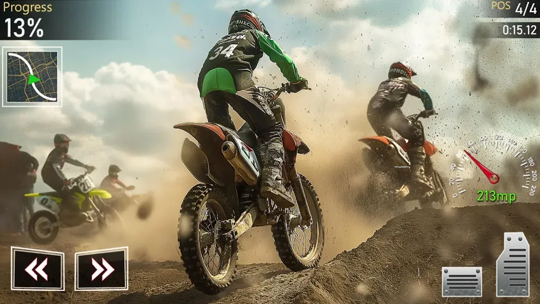 Скачать Motocross MX Dirt Bike Games [MOD: безлимитные деньги и все мотоциклы] — скриншот 5