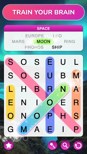 Word Search - Word Puzzle Game [MOD: безлимитные подсказки и ходы] на Андроид — скриншот 2
