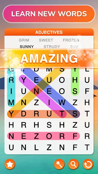 Word Search - Word Puzzle Game [MOD: безлимитные подсказки и ходы] на Андроид — скриншот 3