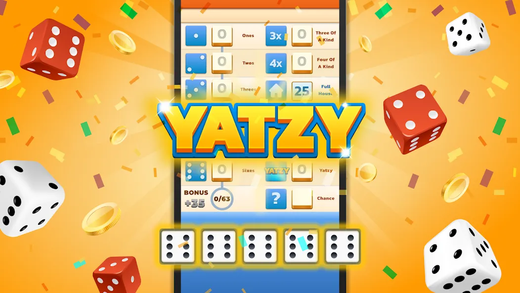 Yatzy - Fun Classic Dice Game [MOD: безлимитные броски и открыты бонусы] последняя версия — скриншот 1