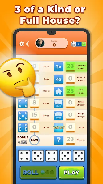 Yatzy - Fun Classic Dice Game [MOD: безлимитные броски и открыты бонусы] последняя версия — скриншот 4