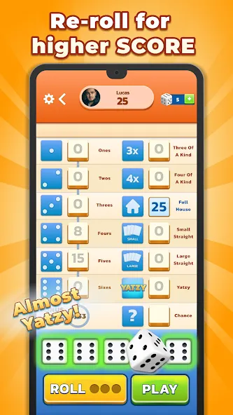 Yatzy - Fun Classic Dice Game [MOD: безлимитные броски и открыты бонусы] последняя версия — скриншот 5