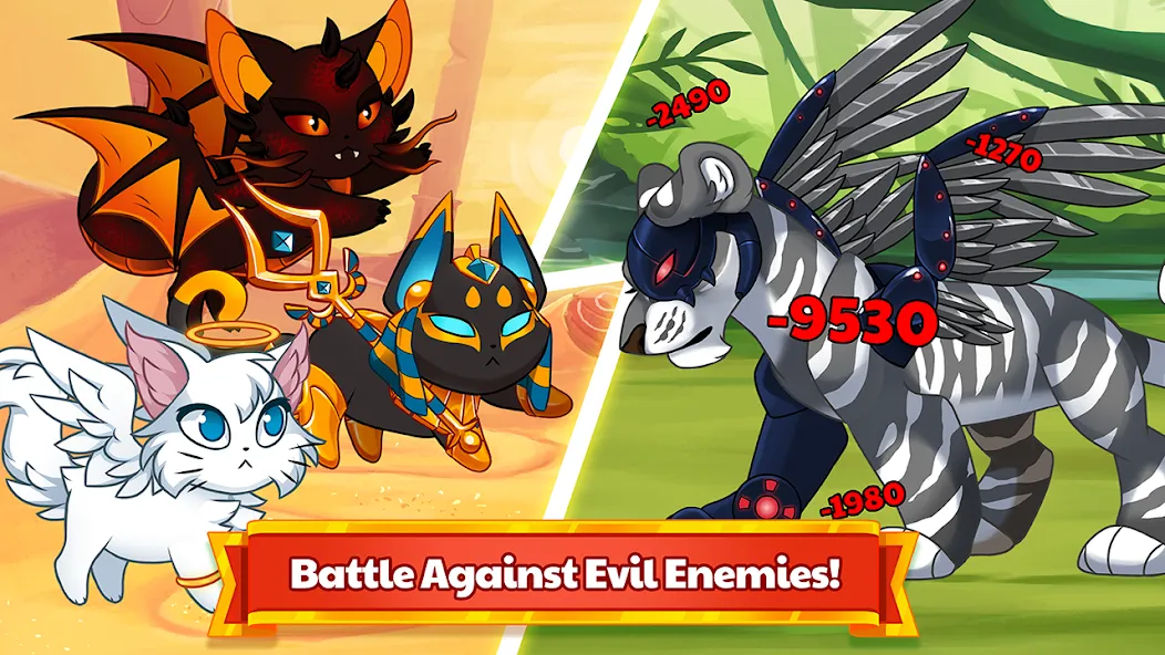 Скачать взлом Castle Cats - Idle Hero RPG [MOD: безлимитные деньги и энергия] — скриншот 5
