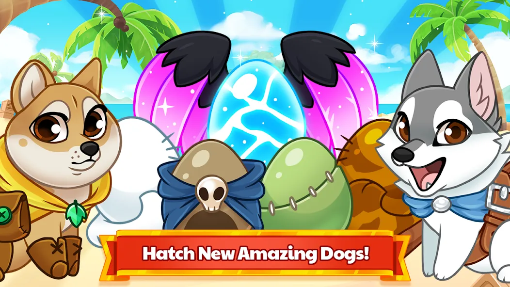Dungeon Dogs - Idle RPG [MOD: безлимитные деньги и ресурсы] (Бесплатно / APK) — скриншот 1