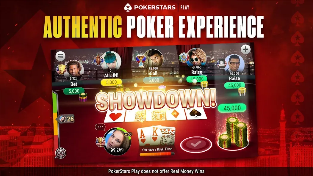 PokerStars Play: Texas Hold'em [MOD: безлимитные фишки и открытые столы] (Бесплатно / APK) — скриншот 1