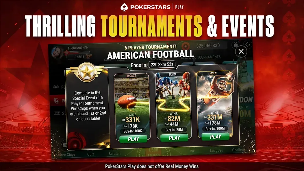 PokerStars Play: Texas Hold'em [MOD: безлимитные фишки и открытые столы] (Бесплатно / APK) — скриншот 3