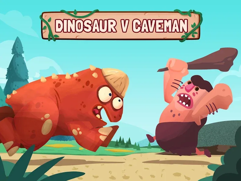 Скачать Dino Bash: Dinosaur Battle [MOD: безлимитные ресурсы и усиленные динозавры] — скриншот 1