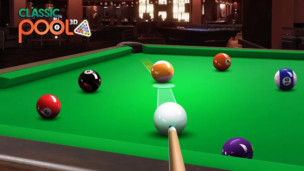 Classic Pool 3D: 8 Ball [MOD: безлимитные монеты и всё открыто] на Андроид — скриншот 2