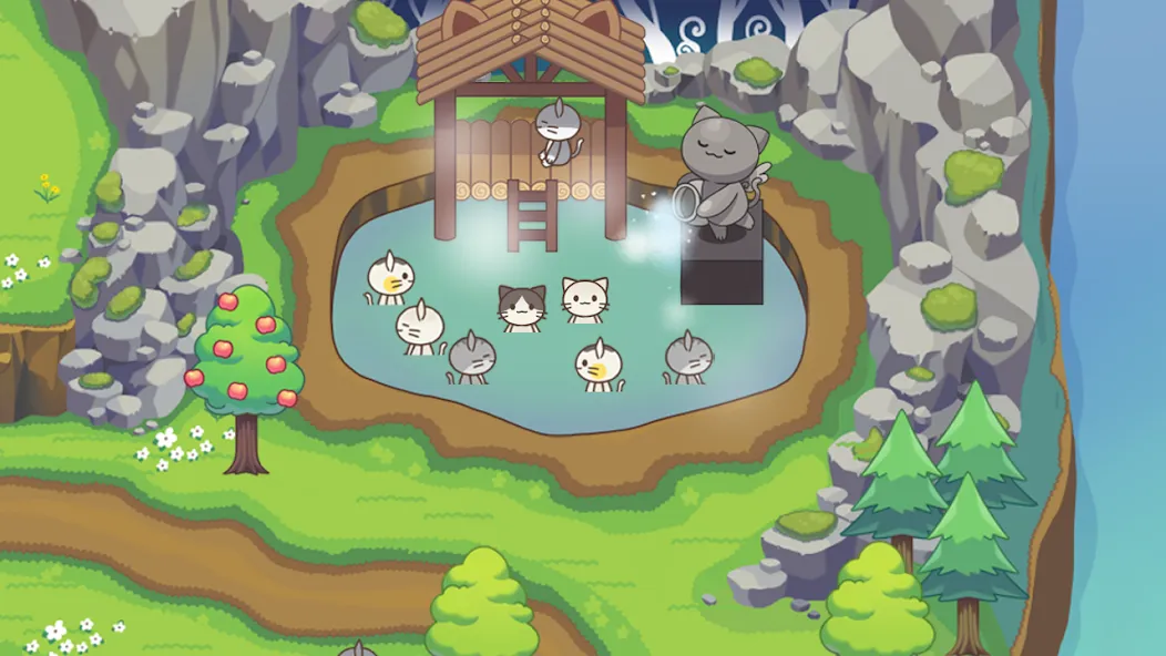 Cat Forest - Healing Camp [MOD: безлимитные ресурсы и быстрый прогресс] (Бесплатно / APK) — скриншот 4