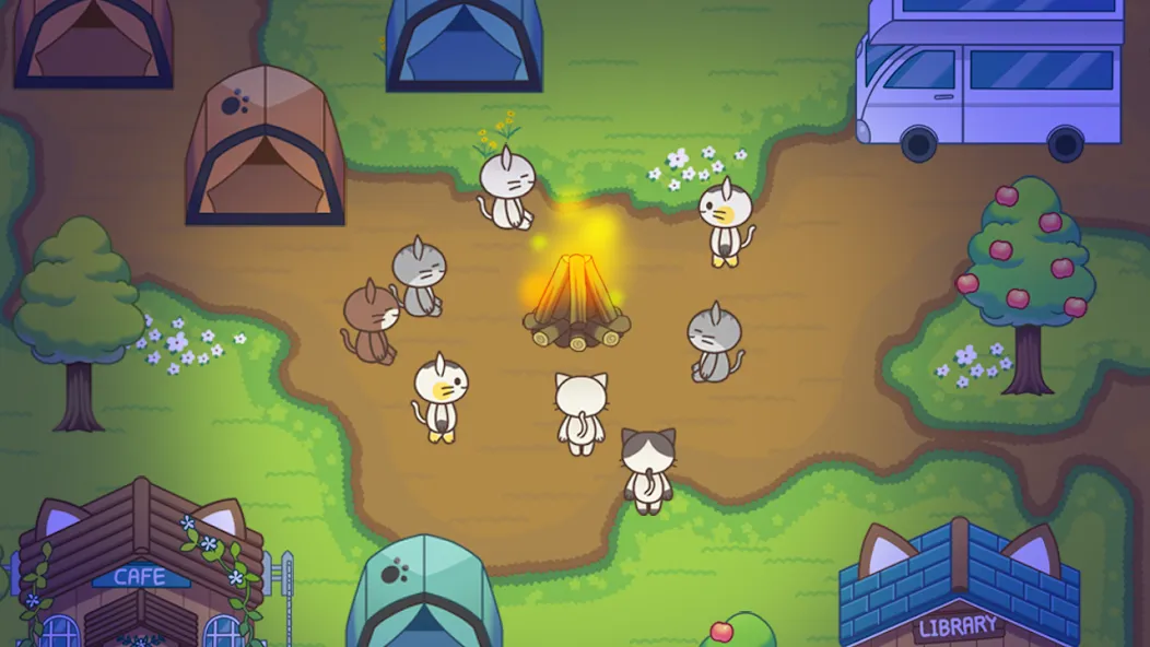 Cat Forest - Healing Camp [MOD: безлимитные ресурсы и быстрый прогресс] (Бесплатно / APK) — скриншот 5