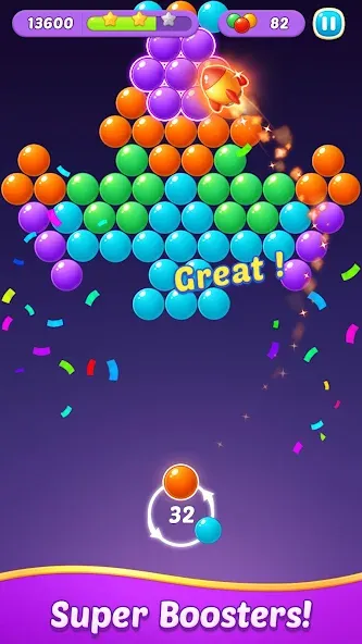 Bubble Shooter Gem Puzzle Pop [MOD: без рекламы и много монет] на Андроид — скриншот 2