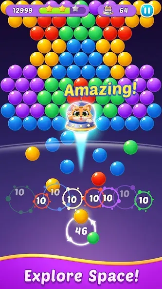 Bubble Shooter Gem Puzzle Pop [MOD: без рекламы и много монет] на Андроид — скриншот 4