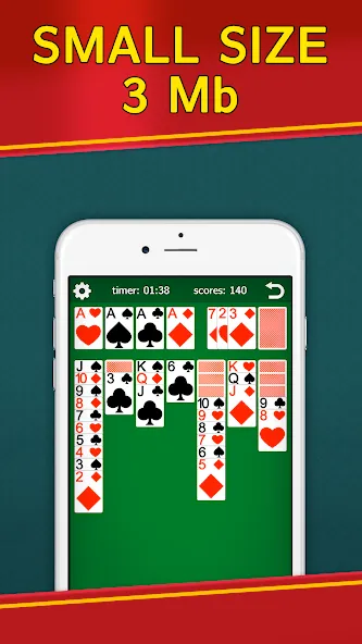 Скачать Classic Solitaire Klondike [MOD: без рекламы и подсказки доступны] — скриншот 2