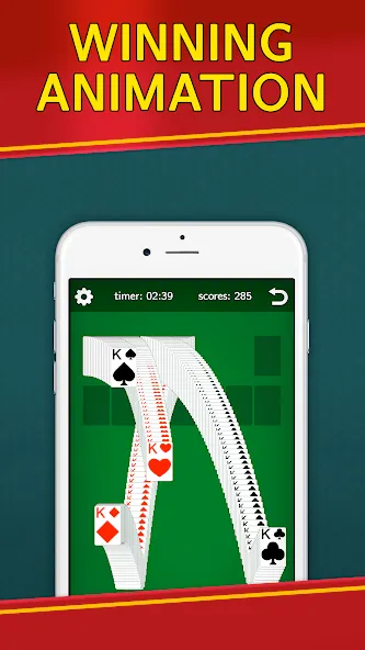 Скачать Classic Solitaire Klondike [MOD: без рекламы и подсказки доступны] — скриншот 4