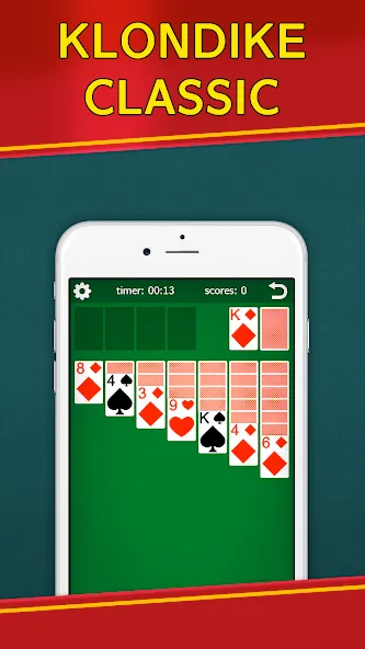 Скачать Classic Solitaire Klondike [MOD: без рекламы и подсказки доступны] — скриншот 5