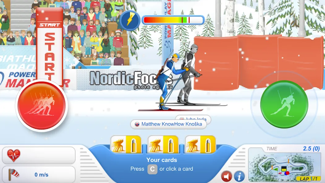 Biathlon Mania [MOD: безлимитные деньги и энергия] последняя версия — скриншот 1