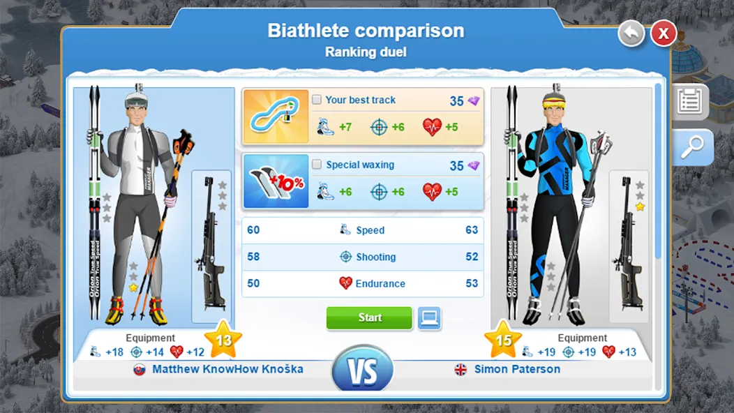 Biathlon Mania [MOD: безлимитные деньги и энергия] последняя версия — скриншот 5