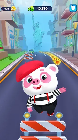 Piggy Panda Run: Fun Game [MOD: безлимитные монеты и все скины] — Скачать бесплатно (APK) — скриншот 2
