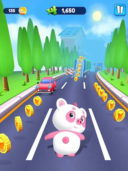 Piggy Panda Run: Fun Game [MOD: безлимитные монеты и все скины] — Скачать бесплатно (APK) — скриншот 5