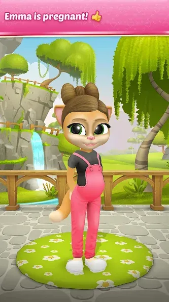 Pregnant Talking Cat Emma [MOD: беременная кошка и новые приключения] — Скачать бесплатно (APK) — скриншот 1
