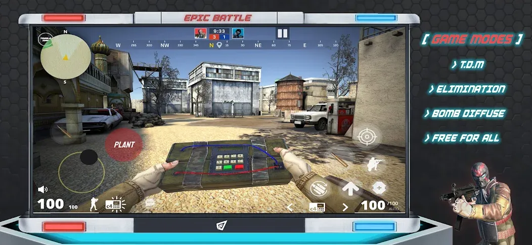 Epic Battle CS:FPS Mobile Game [MOD: безлимитные патроны и оружие] (Бесплатно / APK) — скриншот 3