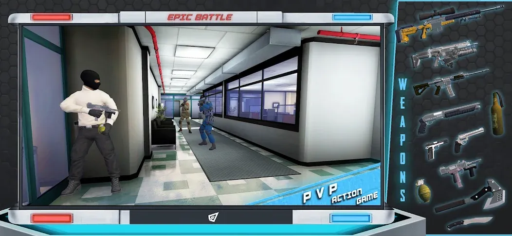 Epic Battle CS:FPS Mobile Game [MOD: безлимитные патроны и оружие] (Бесплатно / APK) — скриншот 4