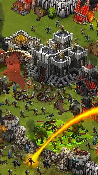 Throne Rush [MOD: безлимитные ресурсы и мощная армия] (Бесплатно / APK) — скриншот 3
