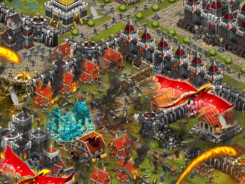 Throne Rush [MOD: безлимитные ресурсы и мощная армия] (Бесплатно / APK) — скриншот 5