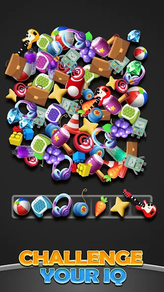Скачать Triple Match 3D Ultimate Match [MOD: безлимитные подсказки и жизни] на телефон — скриншот 1