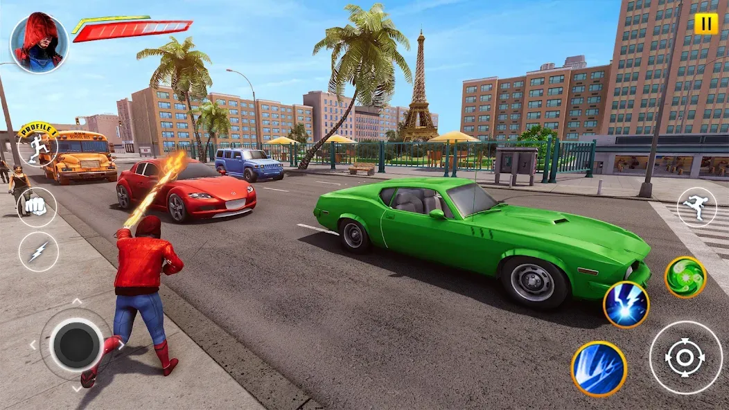 Incredible Flying SuperHero 3D [MOD: много денег и открытые уровни] (Бесплатно / APK) — скриншот 2