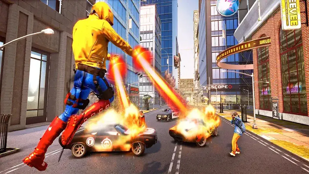 Incredible Flying SuperHero 3D [MOD: много денег и открытые уровни] (Бесплатно / APK) — скриншот 3