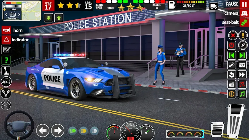 City Police Car Driving Games [MOD: безлимитные деньги и все машины] последняя версия — скриншот 1