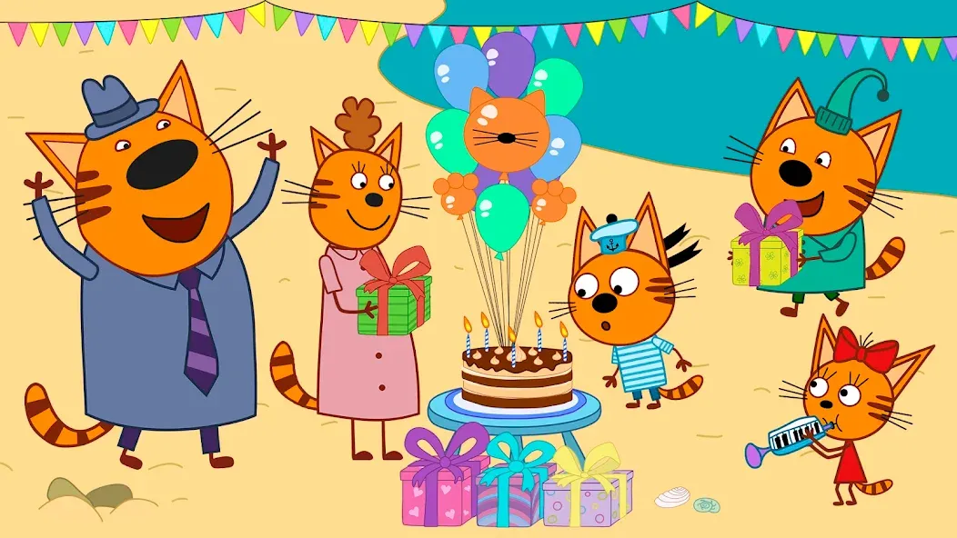 Kid-E-Cats: Kids birthday [MOD: открыты все праздничные уровни] (Бесплатно / APK) — скриншот 5