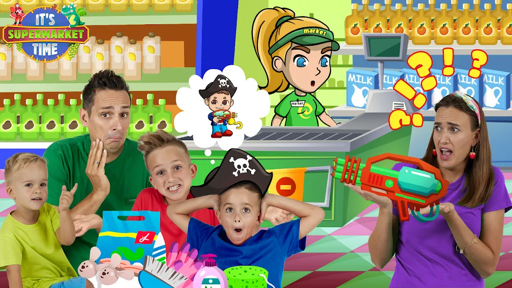 Скачать взлом Vlad & Niki Supermarket game [MOD: безлимитные деньги и все товары открыты] — скриншот 4