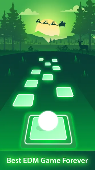 Скачать Magic Ball Tiles Hop Music Run [MOD: без рекламы и много монет] на телефон — скриншот 1