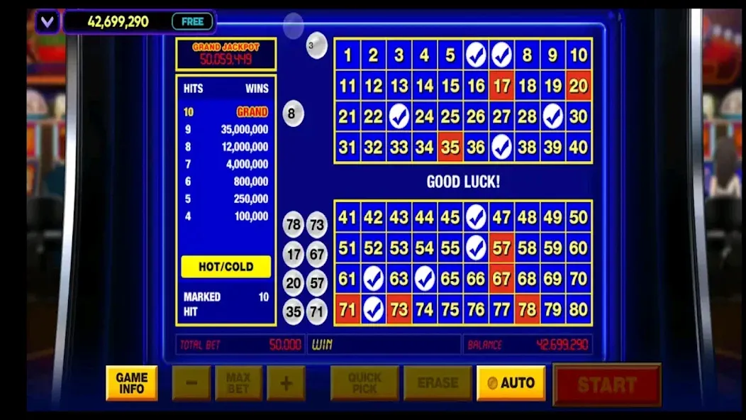 Скачать Vegas Keno [MOD: безлимитные монеты и быстрые выигрыши] на телефон — скриншот 5