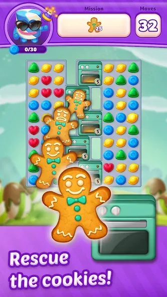 Lollipop Sweet Heroes Match3 [MOD: безлимитные жизни и подсказки] последняя версия — скриншот 2
