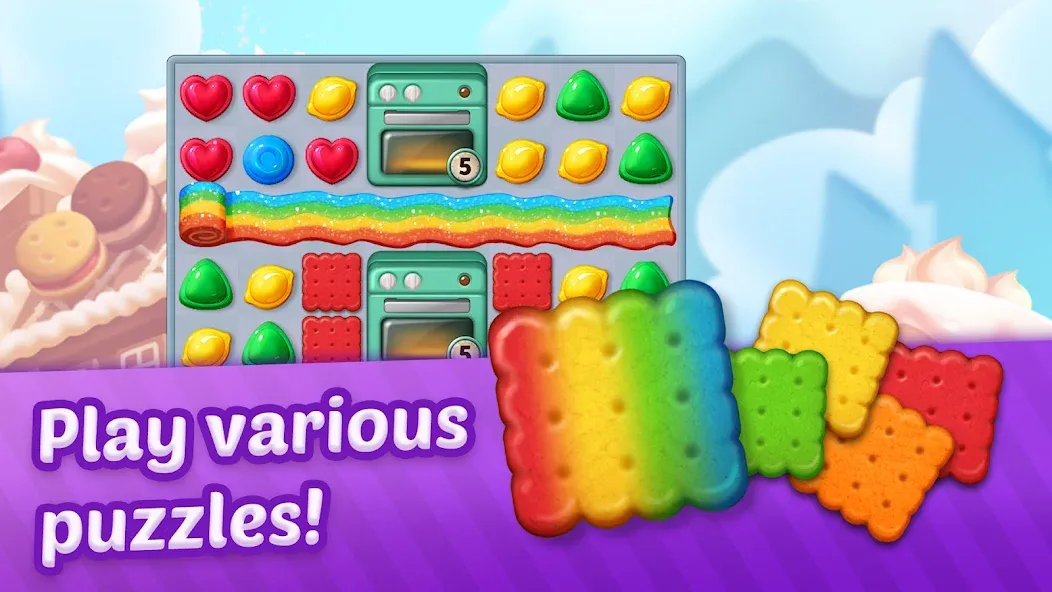 Lollipop Sweet Heroes Match3 [MOD: безлимитные жизни и подсказки] последняя версия — скриншот 5