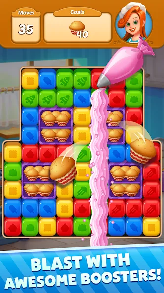 Скачать Sweet Cube Blast [MOD: безлимитные жизни и усилители] на телефон — скриншот 4