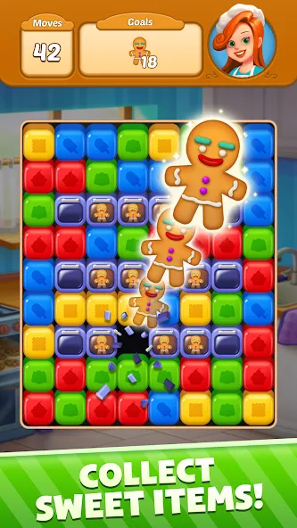 Скачать Sweet Cube Blast [MOD: безлимитные жизни и усилители] на телефон — скриншот 5