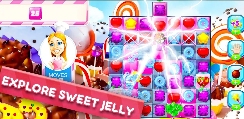 Скачать Jelly Kingdom Crush - Match 3 [MOD: безлимитные монеты и жизни] на телефон — скриншот 3