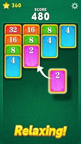 Скачать взлом Merge Card Puzzle [MOD: безлимитные монеты и подсказки] — скриншот 1