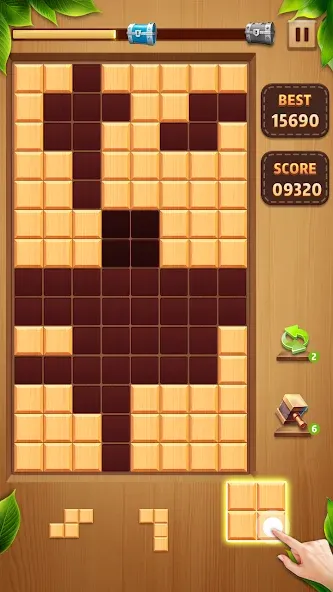 Скачать взлом Wood Block Classic [MOD: без рекламы и бесконечные подсказки] — скриншот 3