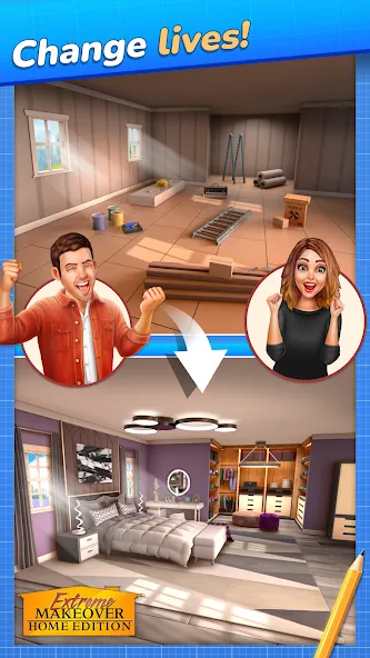Скачать Extreme Makeover: Home Edition [MOD: безлимитные деньги и ресурсы] на телефон — скриншот 1