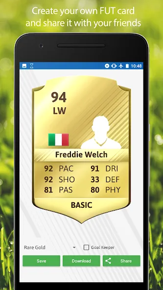 Взломанная FUT Card Creator 23 [MOD: все карты и безлимитные монеты] на Андроид — скриншот 1