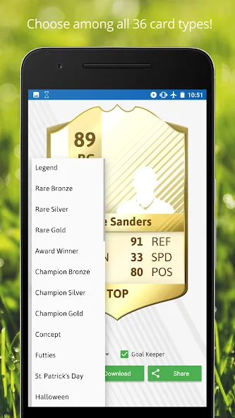Взломанная FUT Card Creator 23 [MOD: все карты и безлимитные монеты] на Андроид — скриншот 4