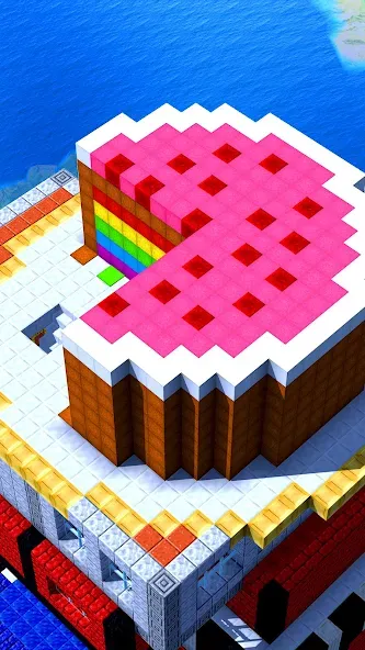 Скачать Tower Craft - Block Building [MOD: безлимитные ресурсы и открыты все блоки] — скриншот 1