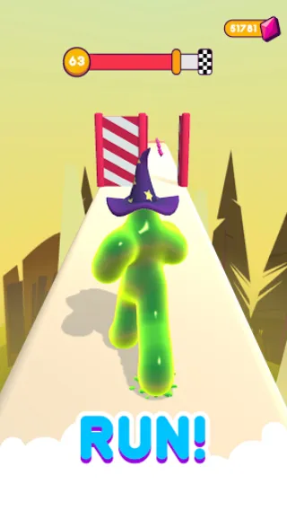 Blob Runner 3D [MOD: безлимитные монеты и открыты скины] на Андроид — скриншот 1