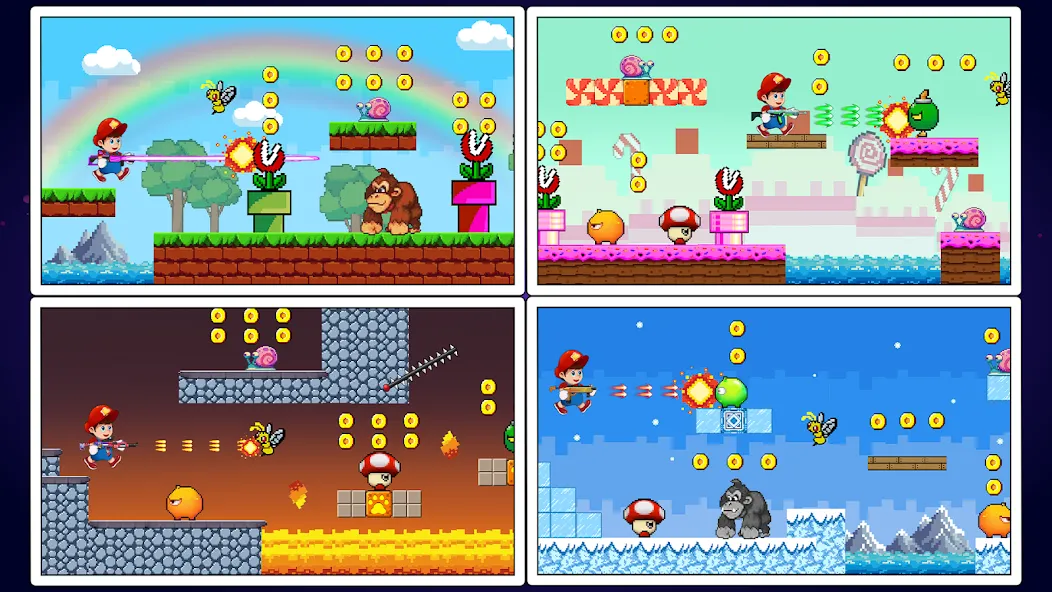 Скачать взлом Super Mano : Adventure Jump [MOD: безлимитные монеты и все уровни] — скриншот 3